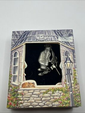 Lindsay Claire Pewter Golf Bag Charm Pendant -